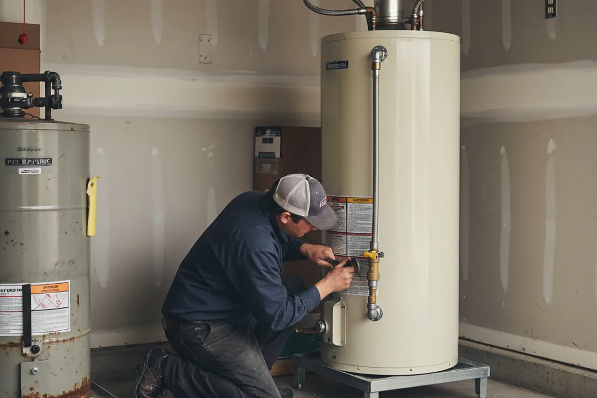 Water heater and shutoff valve replacement in Forest Park
