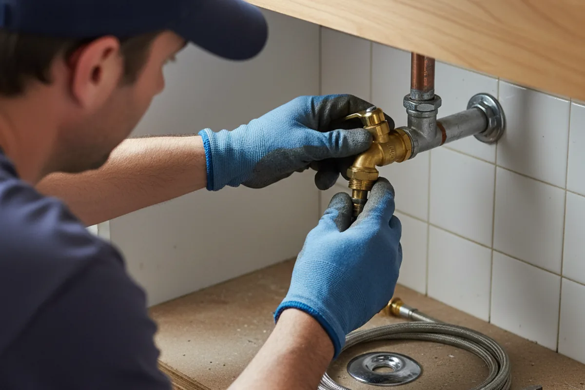 Shutoff valve and fitting work during Emergency Plumbing in Forest Park